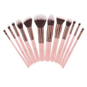 Beauty Creations rose gold makeup professional brush set.